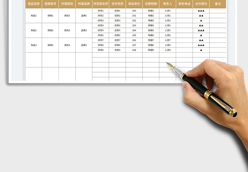 2025直播选品统计表免费下载