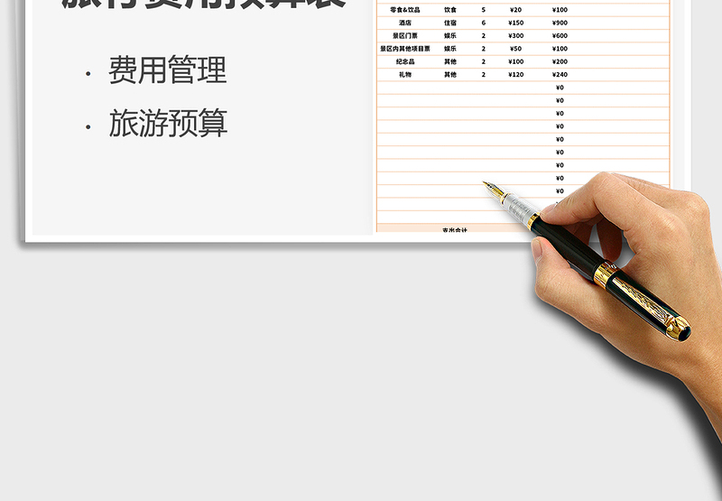 2025旅行费用预算表免费下载