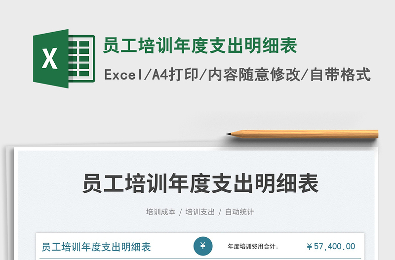 2025员工培训年度支出明细表免费下载