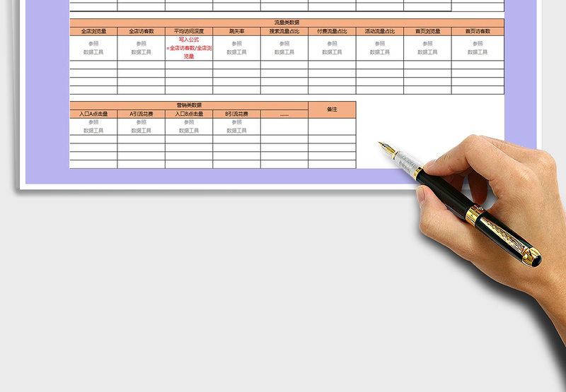 2025年店铺数据日监测分析表模板