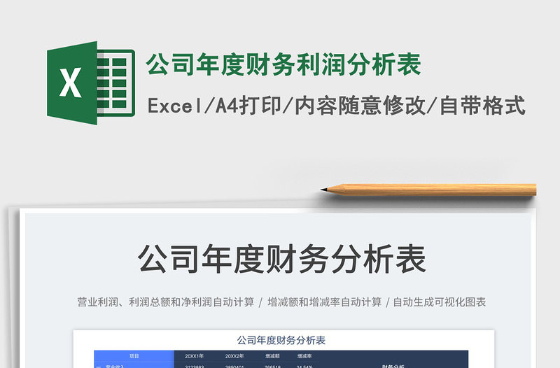 2025公司年度财务利润分析表免费下载