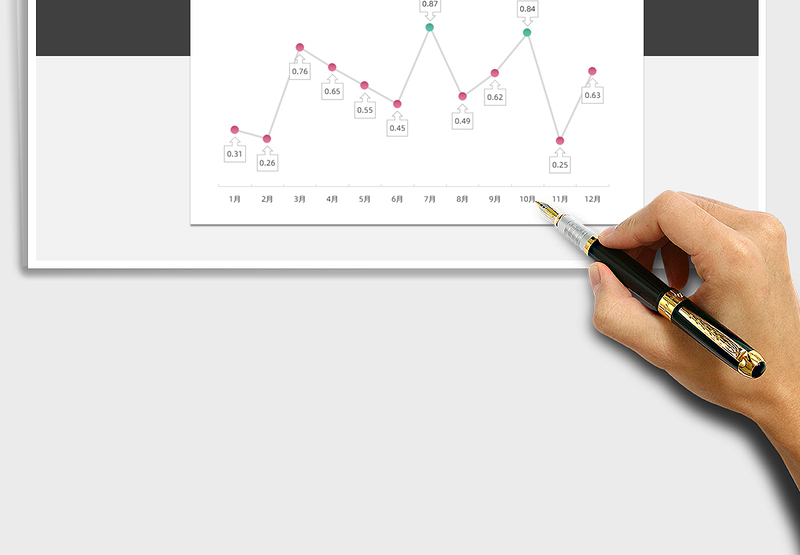2025年折线填充图表（数据对比）