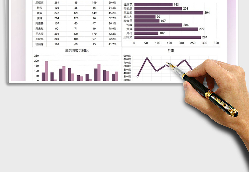 2025律师官司胜率分析图表免费下载