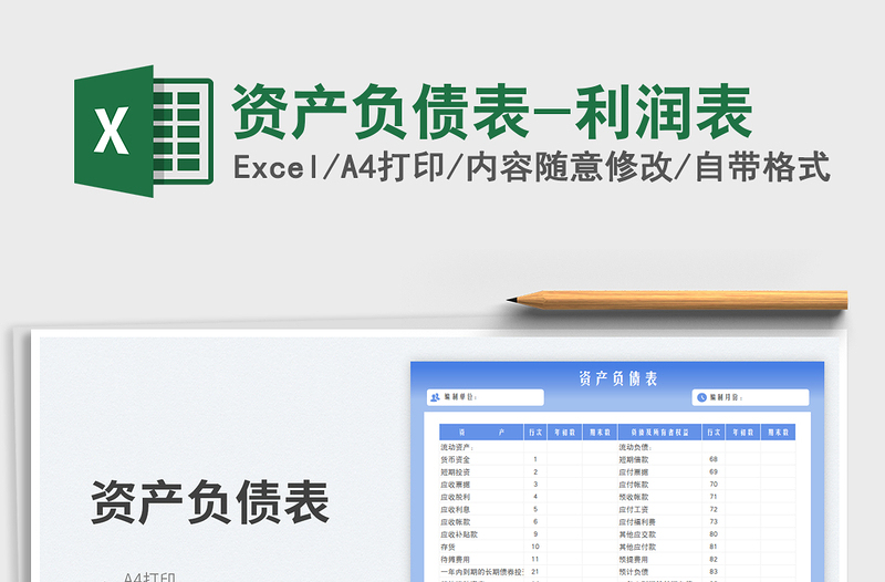 2025资产负债表-利润表免费下载
