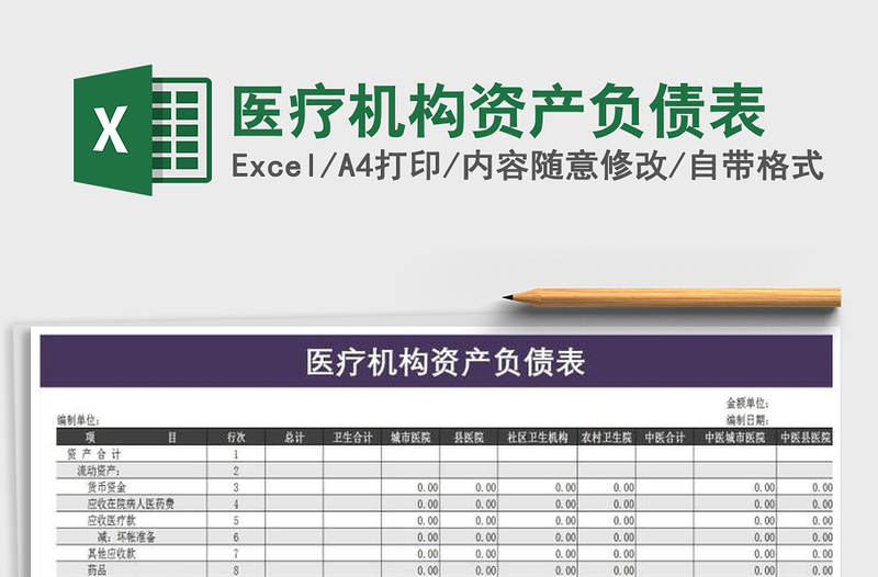 2025年医疗机构资产负债表