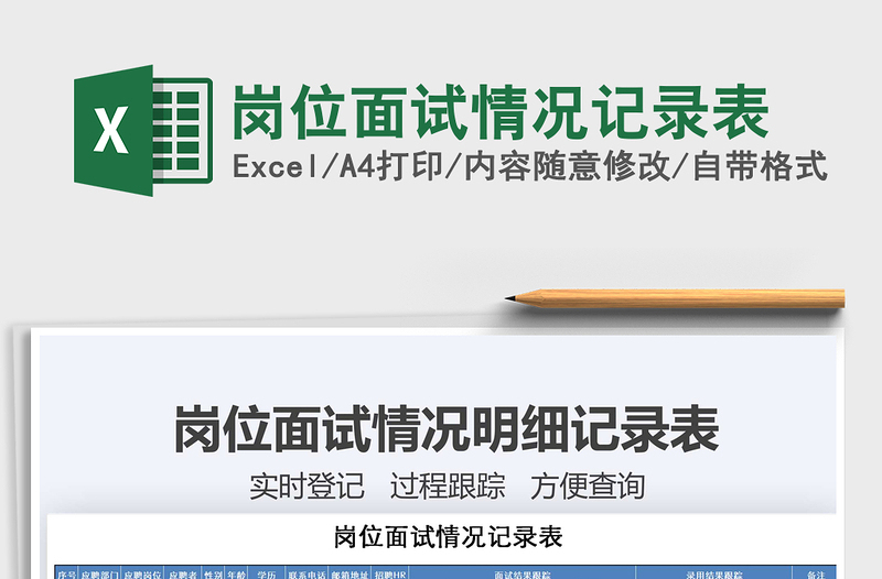 2025年岗位面试情况记录表