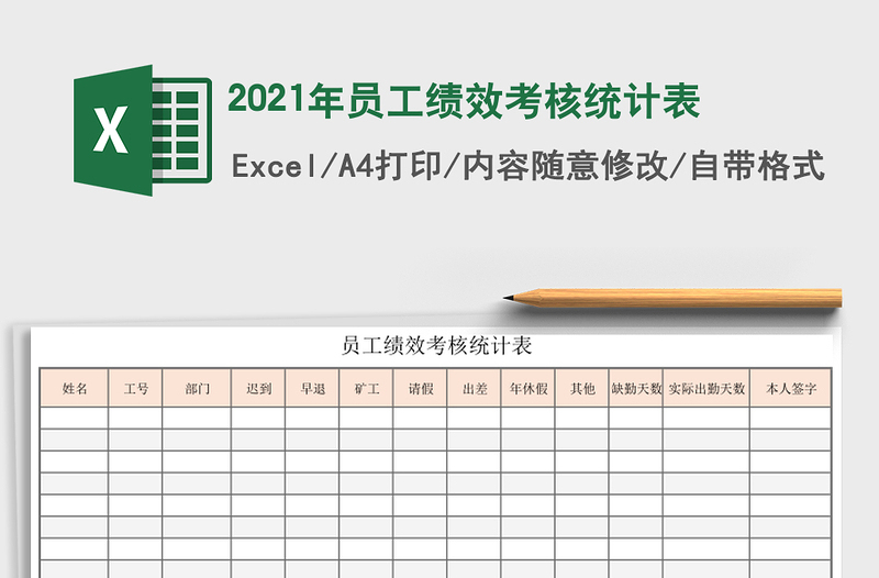 2025年员工绩效考核统计表