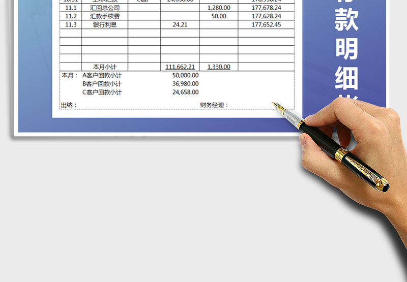 2025年银行存款明细帐