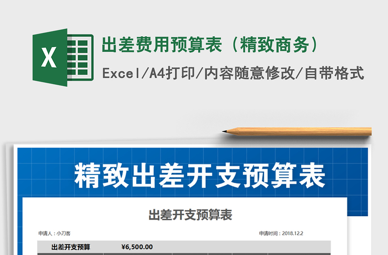 2025年出差费用预算表（精致商务）