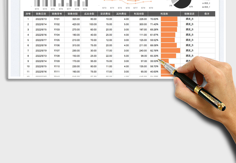 2025销售明细表-销售渠道分析表免费下载