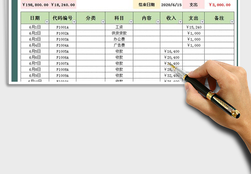 2025年银行现金出纳表