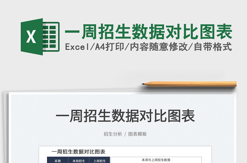 2025一周招生数据对比图表免费下载