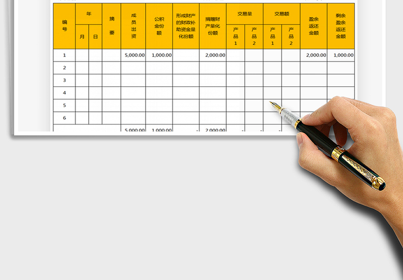 农民专业合作社成员账户情况表