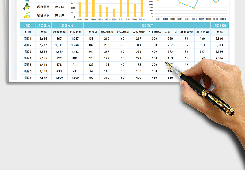 2025项目利润明细表免费下载