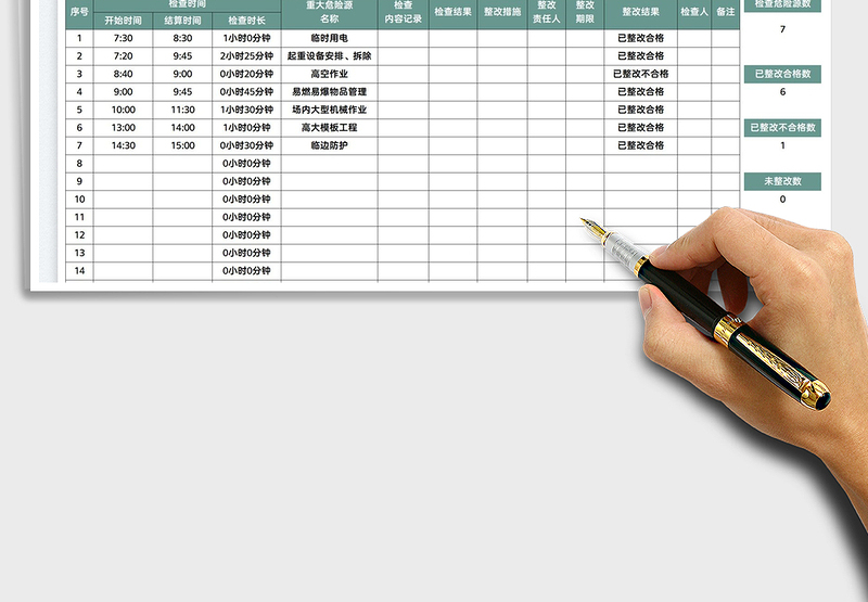 2025重大危险源检查台账表免费下载