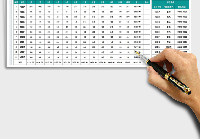 2025公司项目年度业绩一览表免费下载