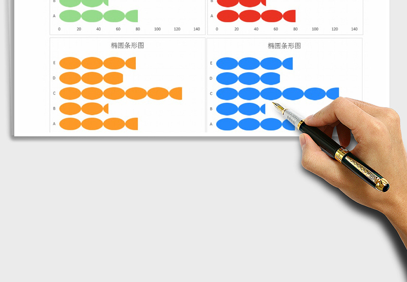 2025年可视化—暖色调椭圆条形图