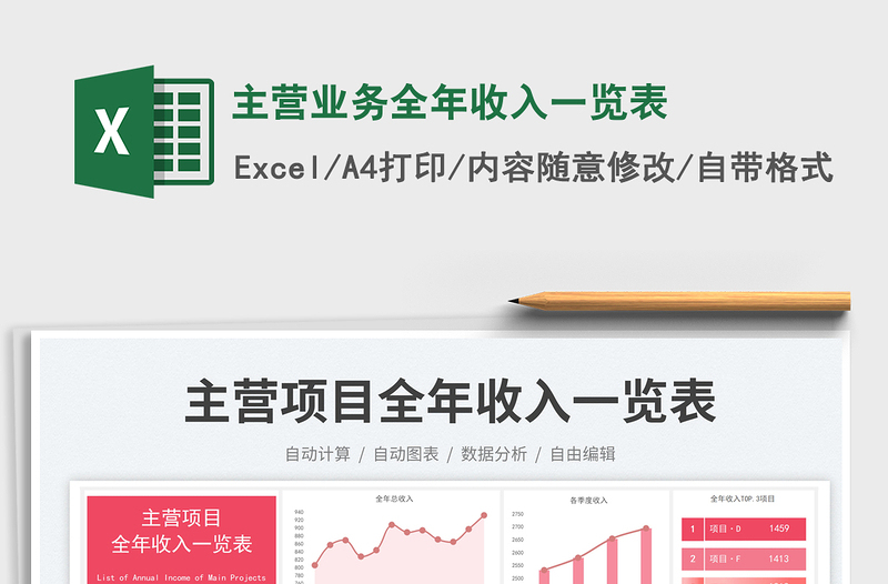 2025主营业务全年收入一览表免费下载