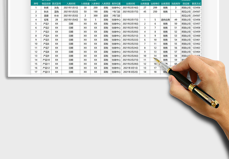 2025出入库明细表免费下载