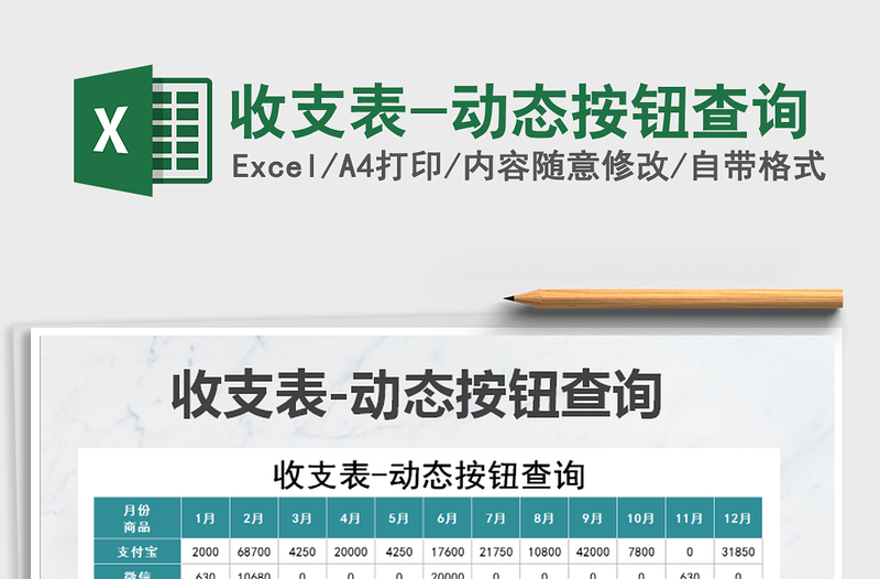 2025年收支表-动态按钮查询