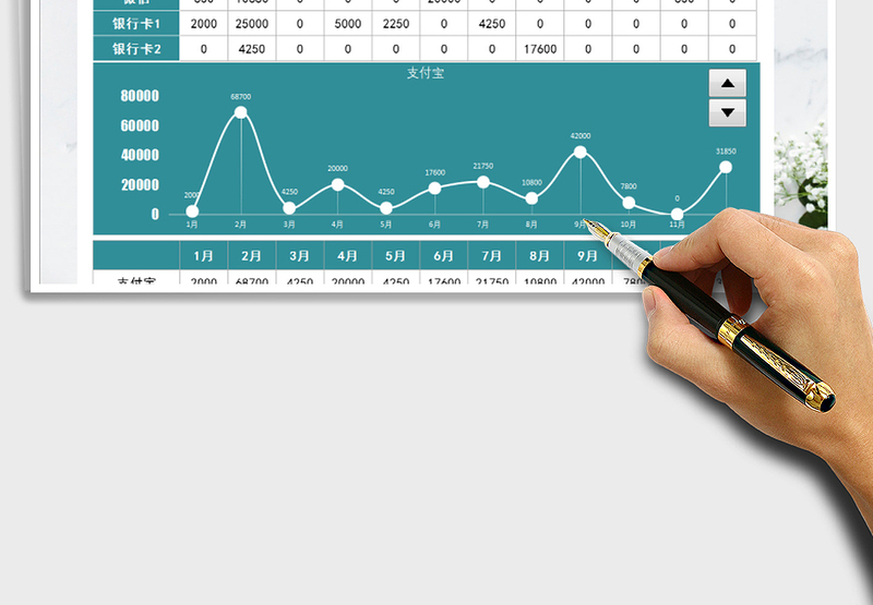 2025年收支表-动态按钮查询