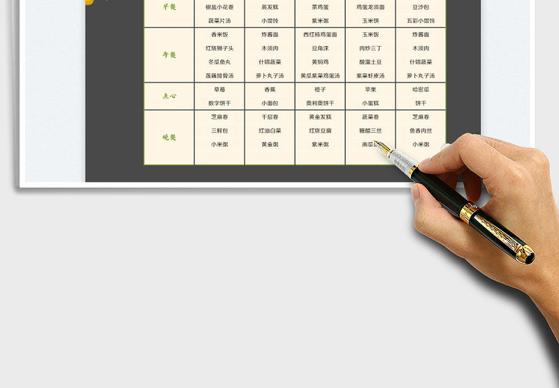 2025幼儿园一周食谱表免费下载