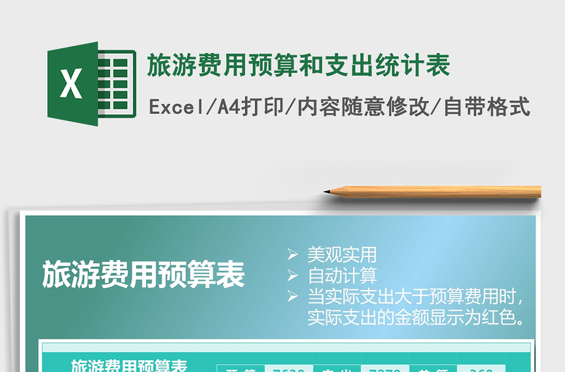 旅游费用预算和支出统计表