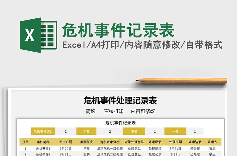 2025危机事件记录表免费下载