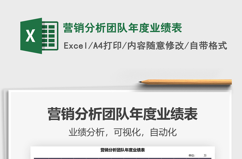 2025年营销分析团队年度业绩表