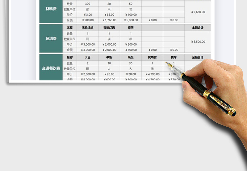 2025年活动策划费用预算表