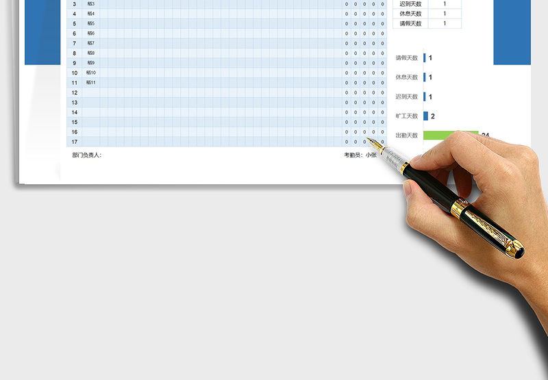 2025年考勤统计表可视化看板
