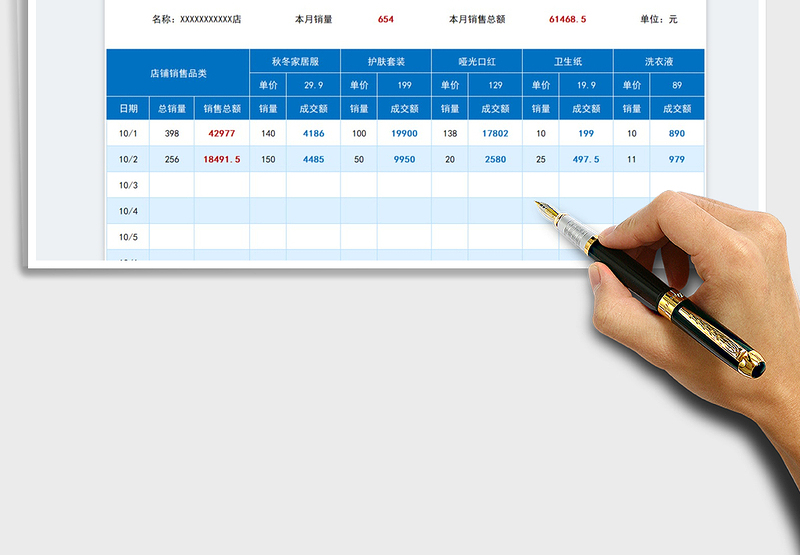 2025电商月销售统计表免费下载
