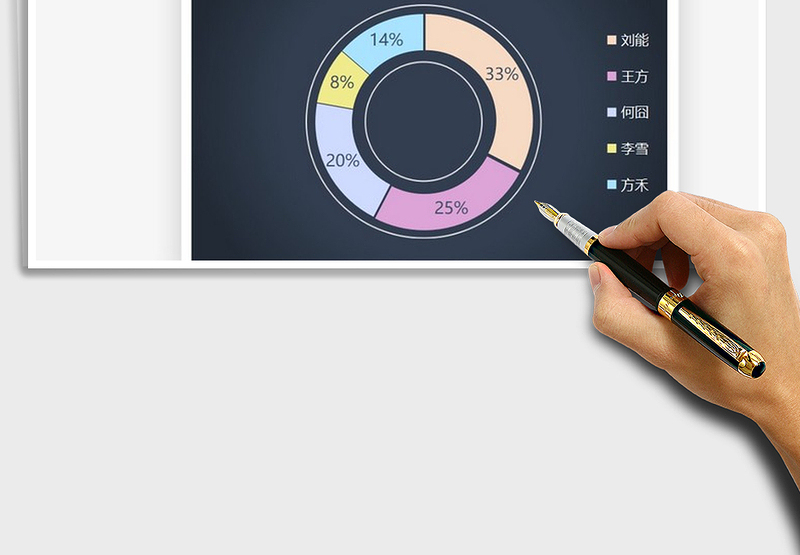 2025糖果彩色圆环图免费下载