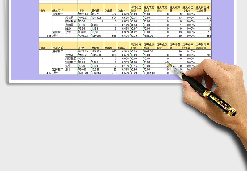 2025年旗舰店直通车报表