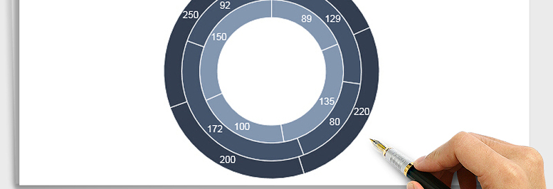 2025年深蓝色圆环图免费下载