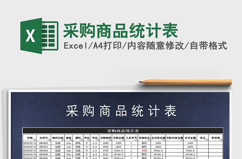 2025年采购商品统计表