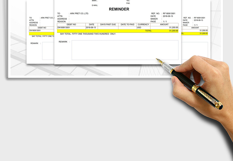 2025年催款单(英文)