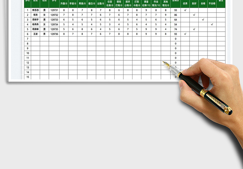 2025学生操行评定表免费下载