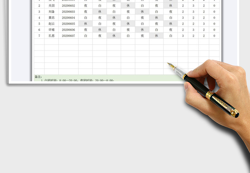 2025年一周轮休排班表