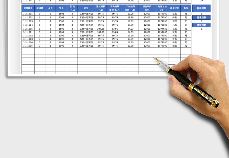 2025年房屋销售情况登记表