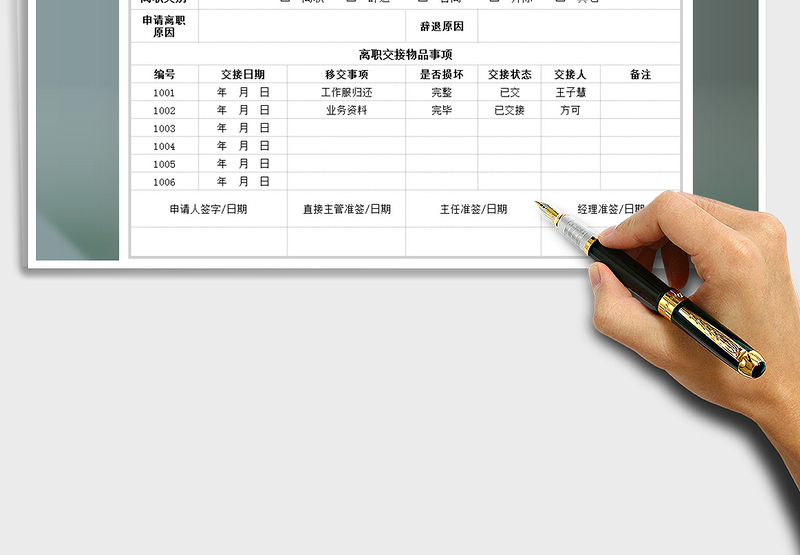 2025年离职申请表