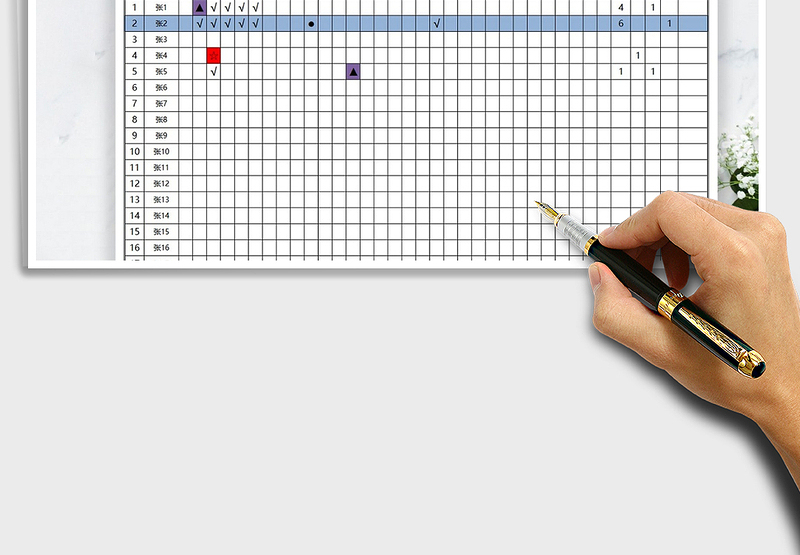 2025年考勤表-自动变色-查询标记免费下载