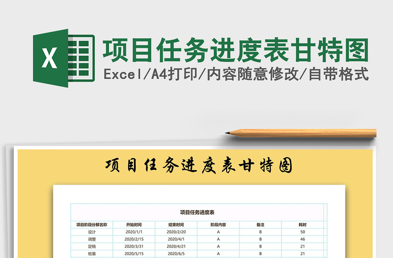 2025年项目任务进度表甘特图