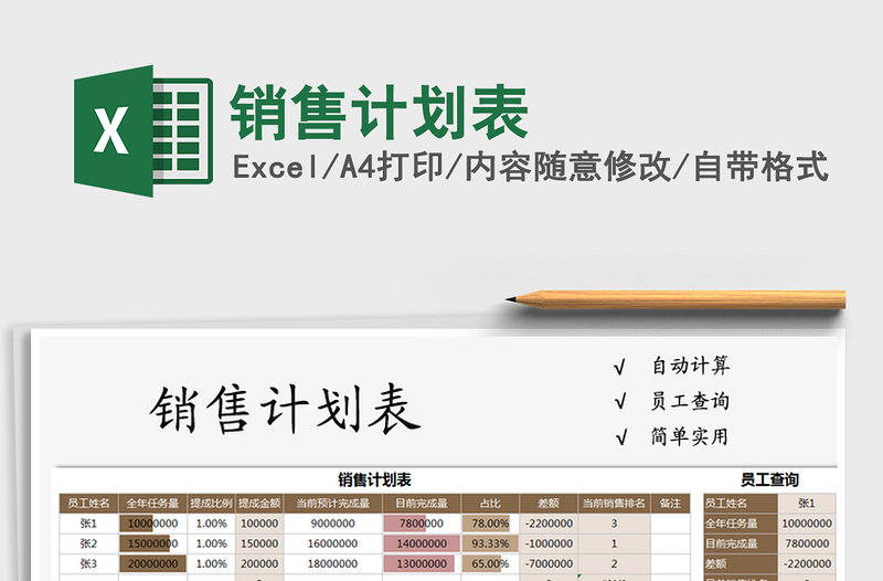 2025年销售计划表