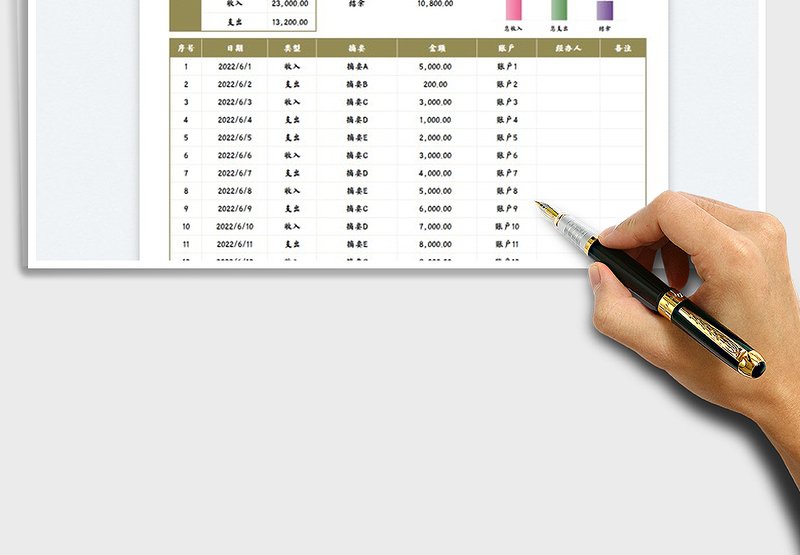 2025收入支出明细表免费下载