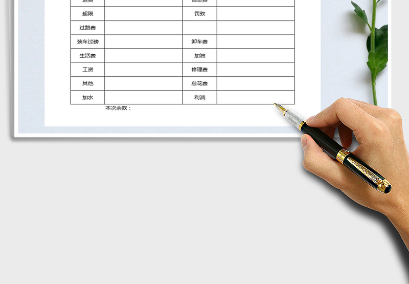 2025年出车清单表