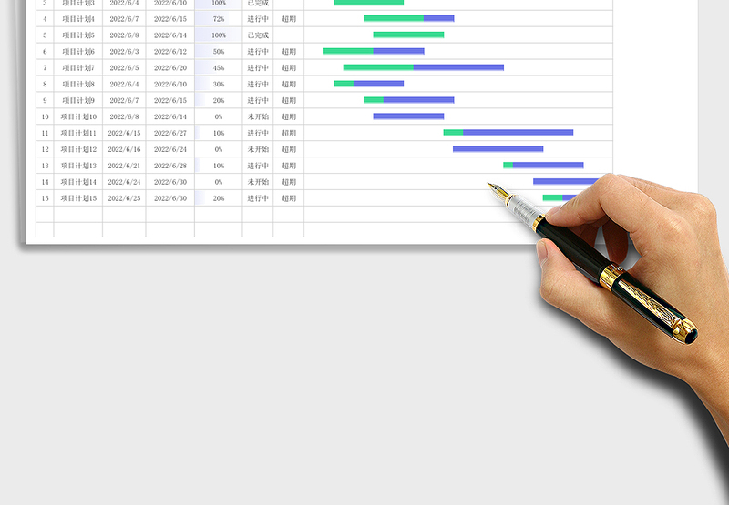 工作计划表甘特图