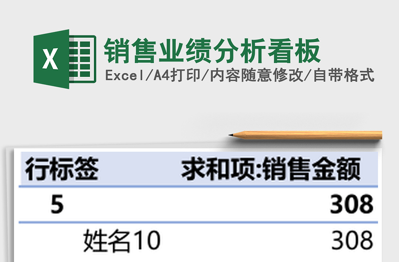 销售业绩分析看板