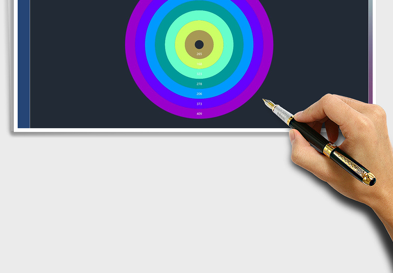 2025年销量统计简约圆环图