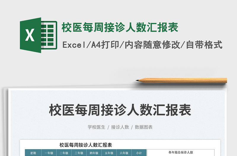 2025校医每周接诊人数汇报表